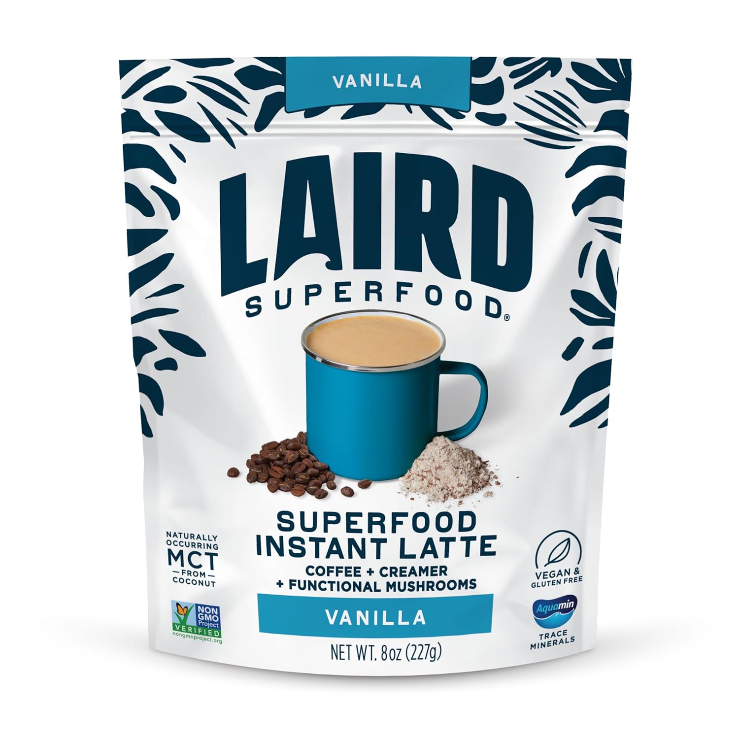 Wholesale Laird Superfood Vanilla Instant Latte 8 oz