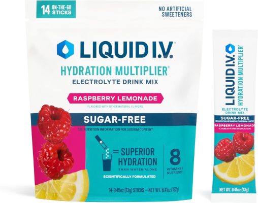 Liquid I.V. Hydration Multiplier Sugar-Free Raspberry Lemonade Electrolyte Powder Drink Mix (14 Servings) wholesale