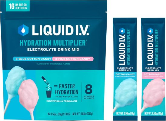 Liquid I.V. Hydration Multiplier Cotton Candy Electrolyte Powder Drink Mix (16 Servings) wholesale