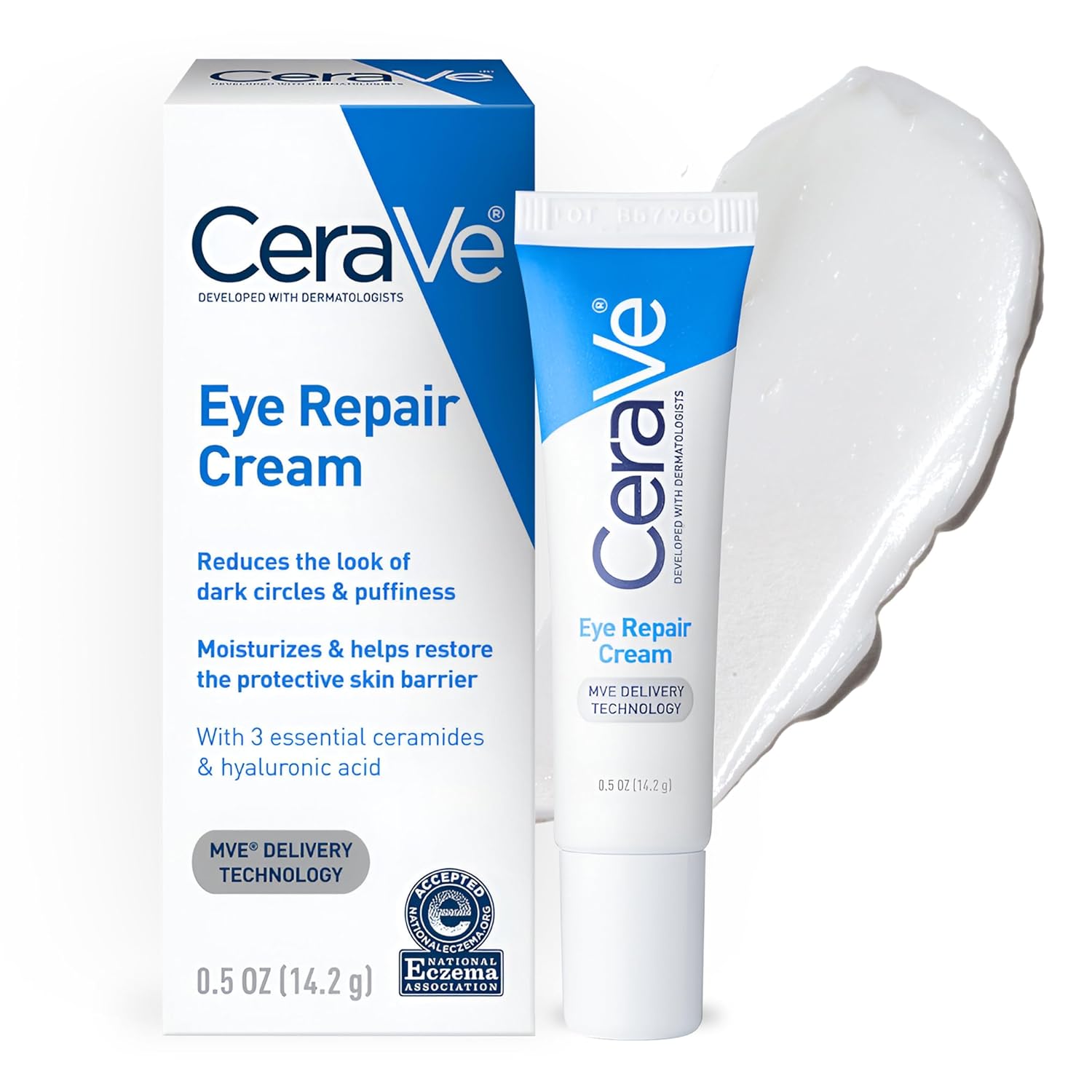 CeraVe Eye Repair Cream, Under Eye Cream, 0.5 fl oz / 14.2 g