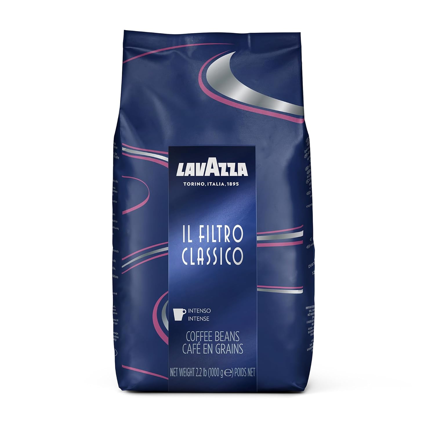 Lavazza Il Filtro Classico Dark Roast Whole Bean Coffee, 2.2 lb / 1 kg