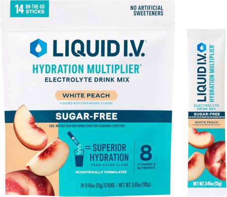 Liquid I.V. Hydration Multiplier Sugar-Free White Peach Electrolyte Powder Drink Mix (14 Servings) wholesale