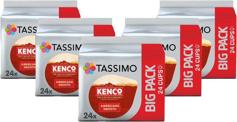 Tassimo Kenco Americano Smooth Coffee Pods x24 (Pack of 5, Total 120 Drinks) wholesale
