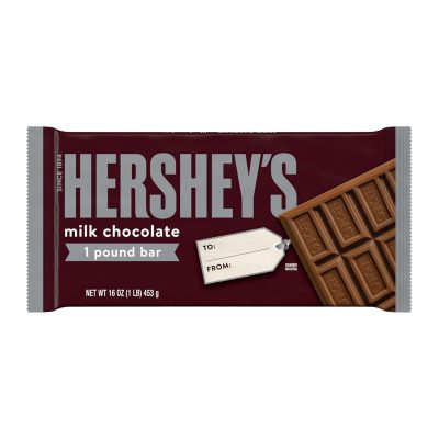 HERSHEY'S Milk Chocolate Candy Gift Bar 1 lb wholesale
