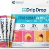 DripDrop Zero Sugar Electrolyte Drink Mix Variety Pack – Raspberry Lemonade, Watermelon, Tangerine & Tropical Punch – 16 Sticks