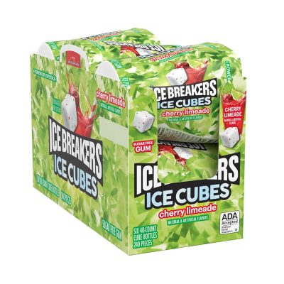 ICE BREAKERS Ice Cubes Cherry Limeade Sugar Free Chewing Gum Bottles 3.24 oz (6 Count, 40 Pieces) wholesale