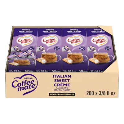Nestle Coffee Mate Italian Sweet Creme Liquid Creamer Tubs 200-Count Pack wholesale