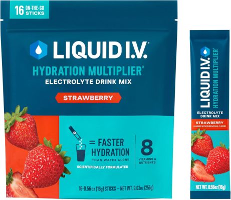 Liquid I.V. Hydration Multiplier Strawberry Electrolyte Powder Drink Mix (16 Servings) wholesale