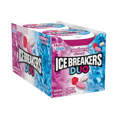 ICE BREAKERS Duo Fruit Plus Cool Raspberry Flavored Sugar Free Mints Pucks 1.3 oz (8 Count) wholesale