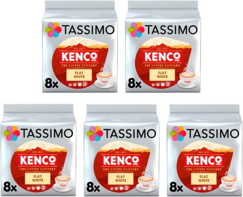 Tassimo Kenco Flat White Coffee Pods x8 (Pack of 5, Total 40 Drinks) wholesale