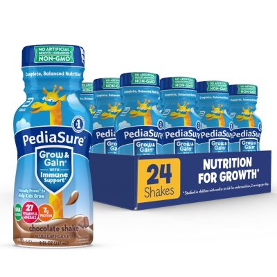 PediaSure Grow & Gain Chocolate 8-fl-oz Bottle Pack of 24 wholesale