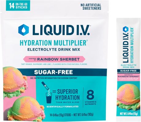 Liquid I.V. Hydration Multiplier Sugar-Free Rainbow Sherbet Electrolyte Powder Drink Mix (14 Servings) wholesale