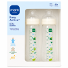 MAM Easy Active Baby Bottle Pastic, Silicone Teat 4m+ White 2x330ml