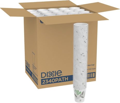 Dixie Pathways 10 Oz Paper Hot Cups (Model 2340PATH) 1,000 Total Count (50 Cups/Sleeve, 20 Sleeves/Case) wholesale