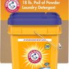 Arm & Hammer Professional Powder Laundry Detergent, Crisp Clean, 18 lb Pail, 290 Loads