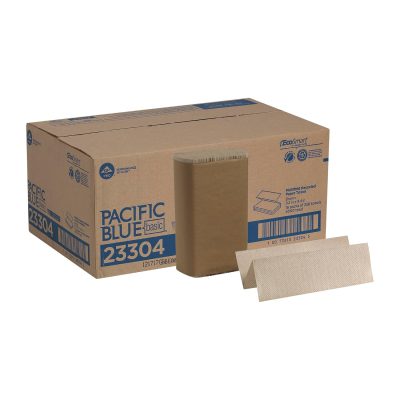 Pacific Blue Basic Recycled Multifold Paper Towel (Previously Branded Envision) by GP PRO, Brown, Model 23304, 250 Towels Per Pack, 16 Packs Per Case wholesale