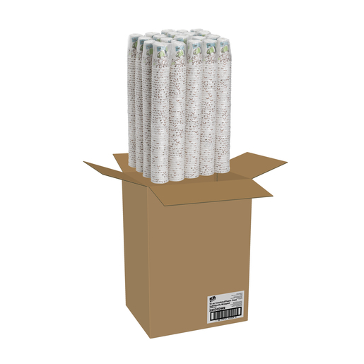 Dixie PerfecTouch Individually Wrapped Insulated Paper Hot Cups by GP PRO (Georgia-Pacific), Coffee Haze Design, 12 Oz, Model 5342CDWR, 1,000 Cups Per Case