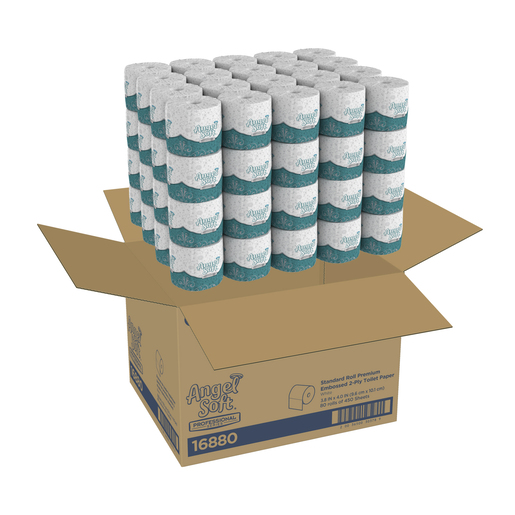 Georgia-Pacific Angel Soft Professional Series Premium Bathroom Tissue, Septic Safe, 2-Ply, White, 450 Sheets Per Roll, 80 Rolls Per Carton