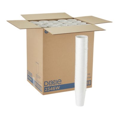 Dixie 16 Oz Paper Hot Cups (Model 2346W) 1,000 Total Count (50 Cups/Sleeve, 20 Sleeves/Case) wholesale