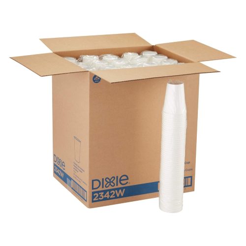 Dixie 12 Oz. Paper Hot Coffee Cup by GP PRO (Georgia-Pacific), Simply White, Model 2342W, 1,000 Count (50 Cups Per Sleeve, 20 Sleeves Per Case)