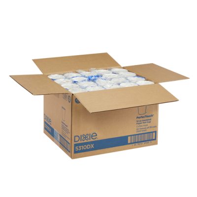 Dixie PerfecTouch 10 Oz Paper Hot Cups (Coffee Haze Design, Model 5310DX) 500 Total Count (25 Cups/Sleeve, 20 Sleeves/Carton) wholesale
