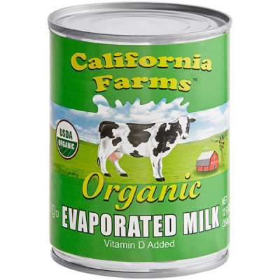 California Farms Organic Evaporated Milk 12 fl. oz. - 24/Case wholesale