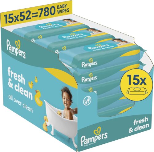 Wholesale Pampers Fresh Clean Baby Wipes 780 Wipes