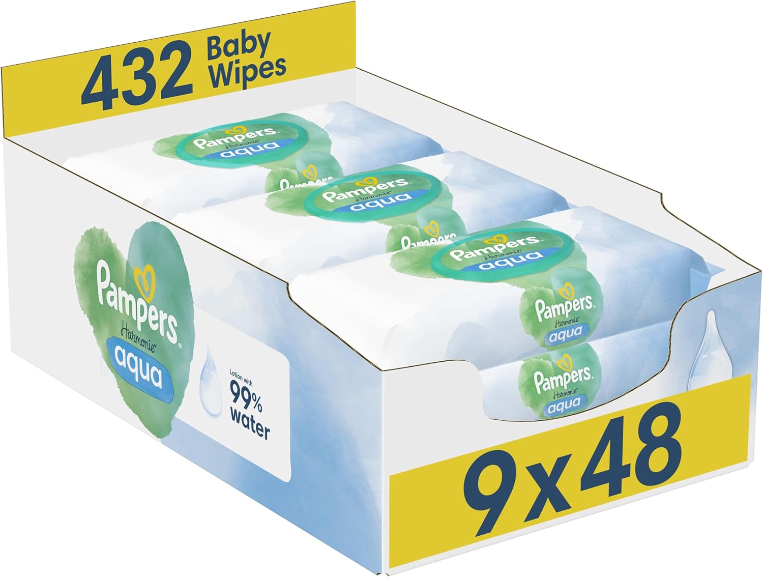 Wholesale Pampers Harmonie Aqua Baby Wipes 432 Wipes