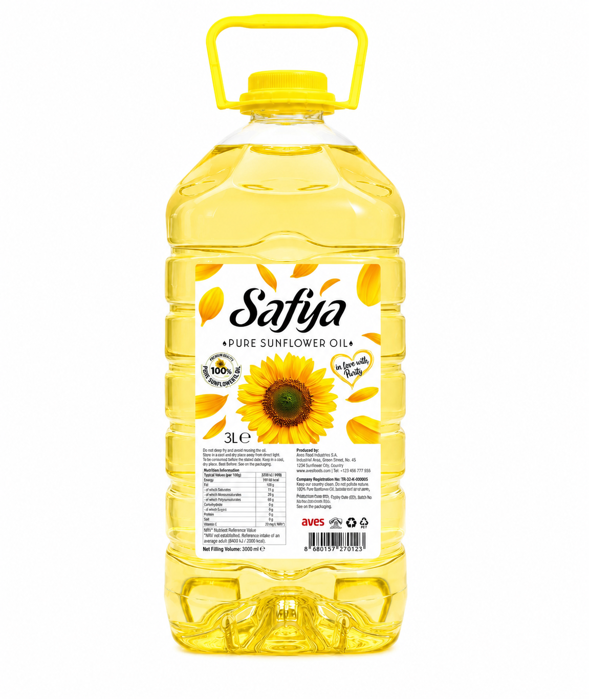 Wholesale Refined Sunflower Oil 3L
