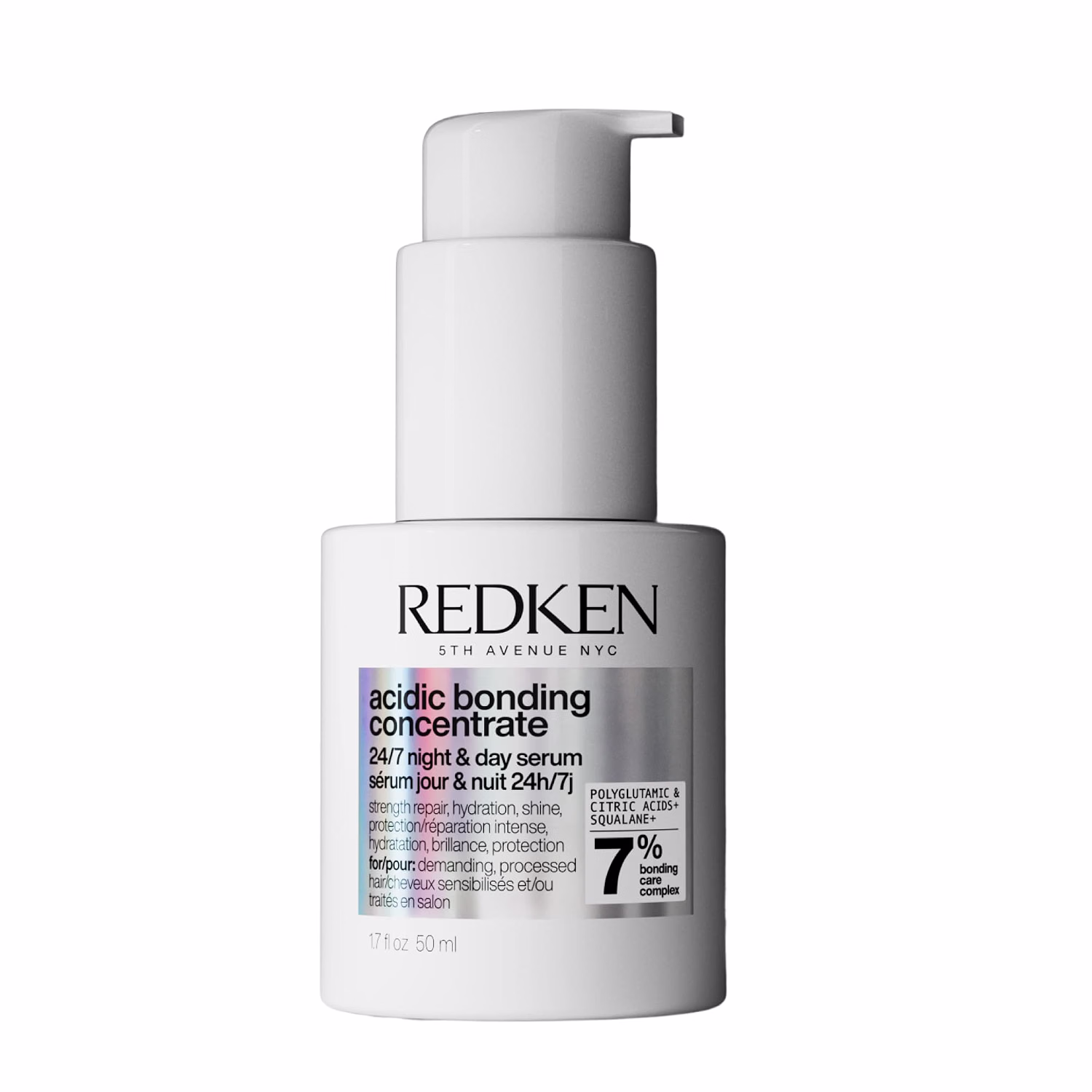 Redken Acidic Bonding Concentrate 24/7 Night & Day Serum For Damaged Hair 1.6 Fl Oz 50 ml