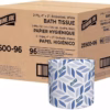 Genuine Joe Standard Bath Tissue, White, 2-Ply, 500 Sheets/Roll, 96 Rolls/Case (GJO2550096)