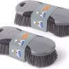 MR.SIGA Multi Purpose Heavy Duty Scrub Brush - Gray & Black Pack of 2