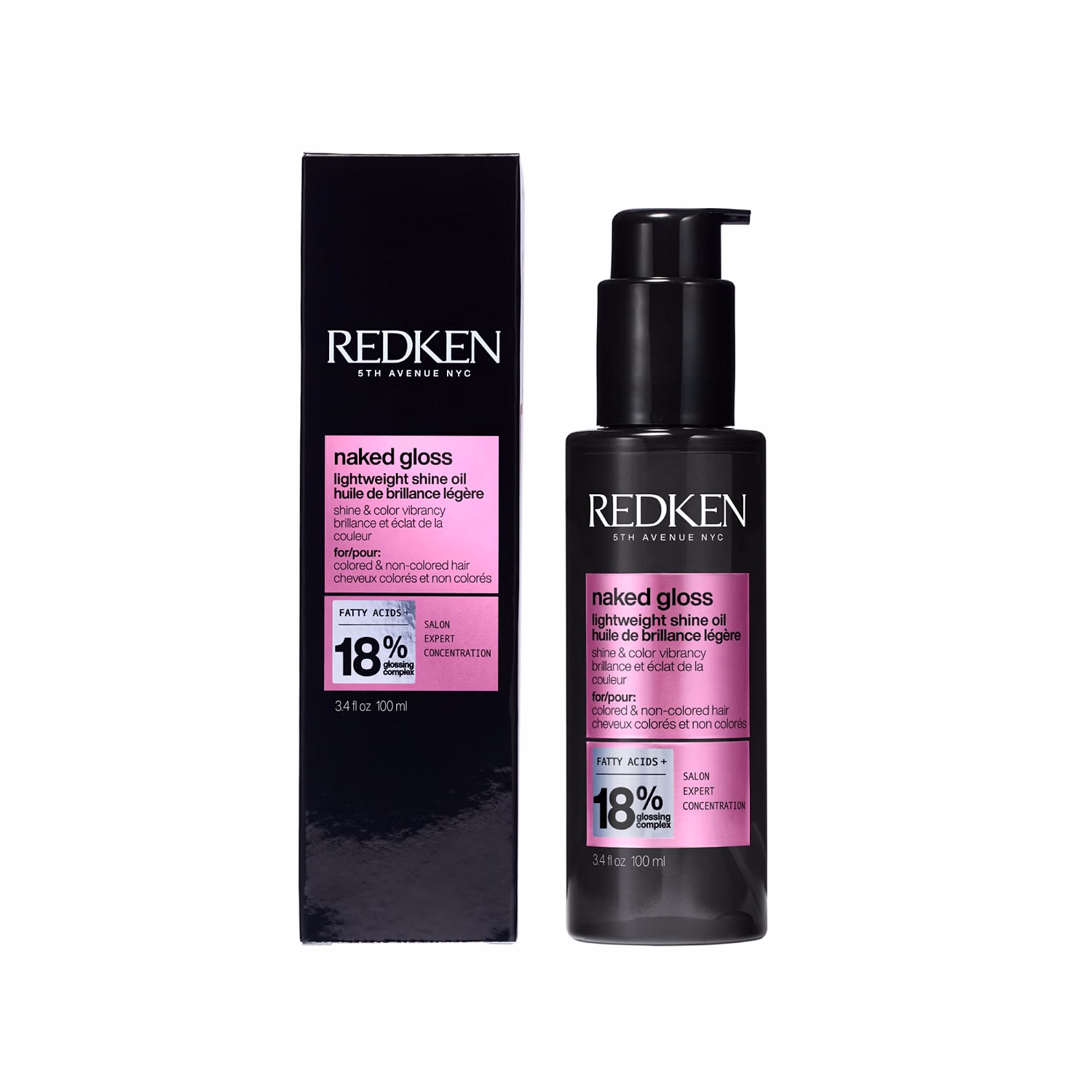 Redken Naked Gloss Shine Hair Oil 3.4 Fl Oz 100 ml