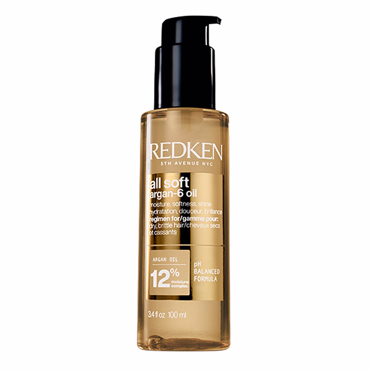 Redken All Soft Argan-6 Hair Oil – For Softness & Shine 3.4 Fl Oz 100 ml