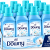 Downy Soft Cool Cotton Fabric Softener, 10 fl oz  – Pack of 12