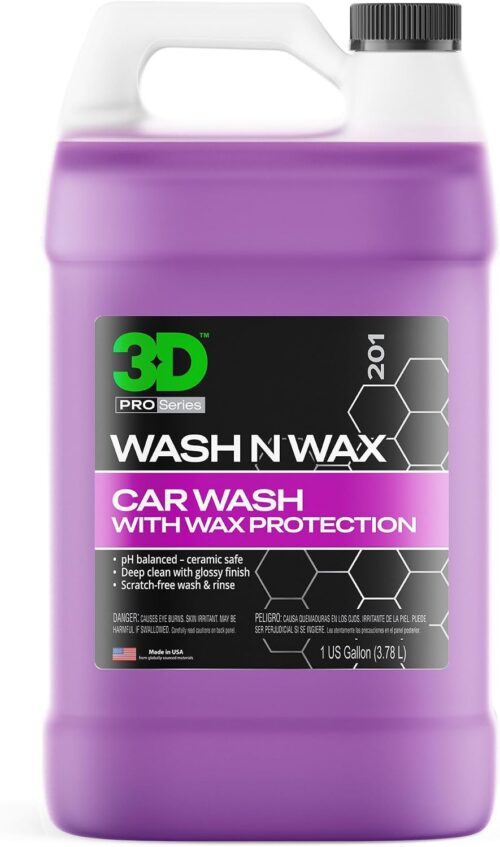 3D Wash N Wax Car Wash Soap 1 Gallon