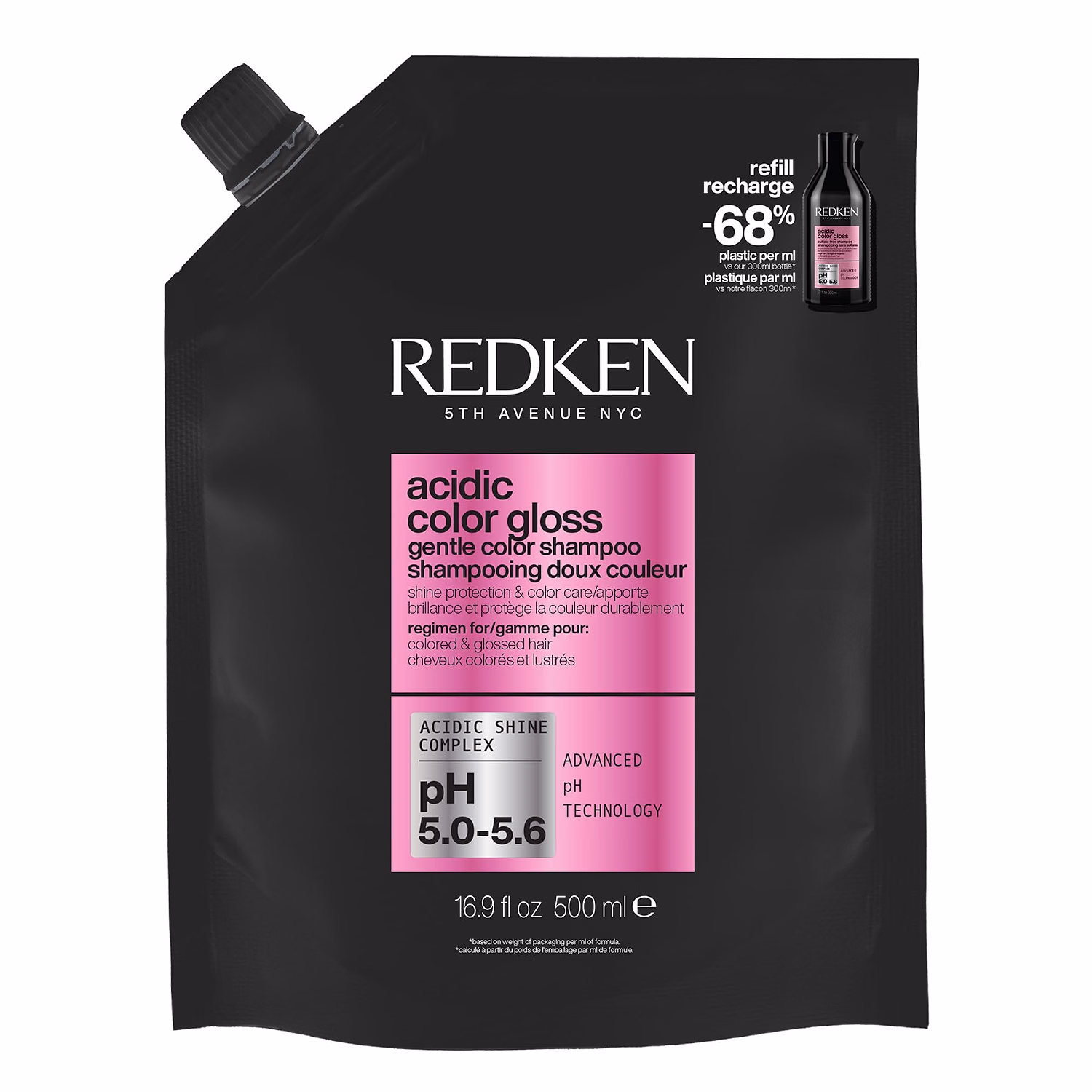 Redken Acidic Color Gloss Sulfate-Free Shampoo 16.9 Fl Oz 500 ml