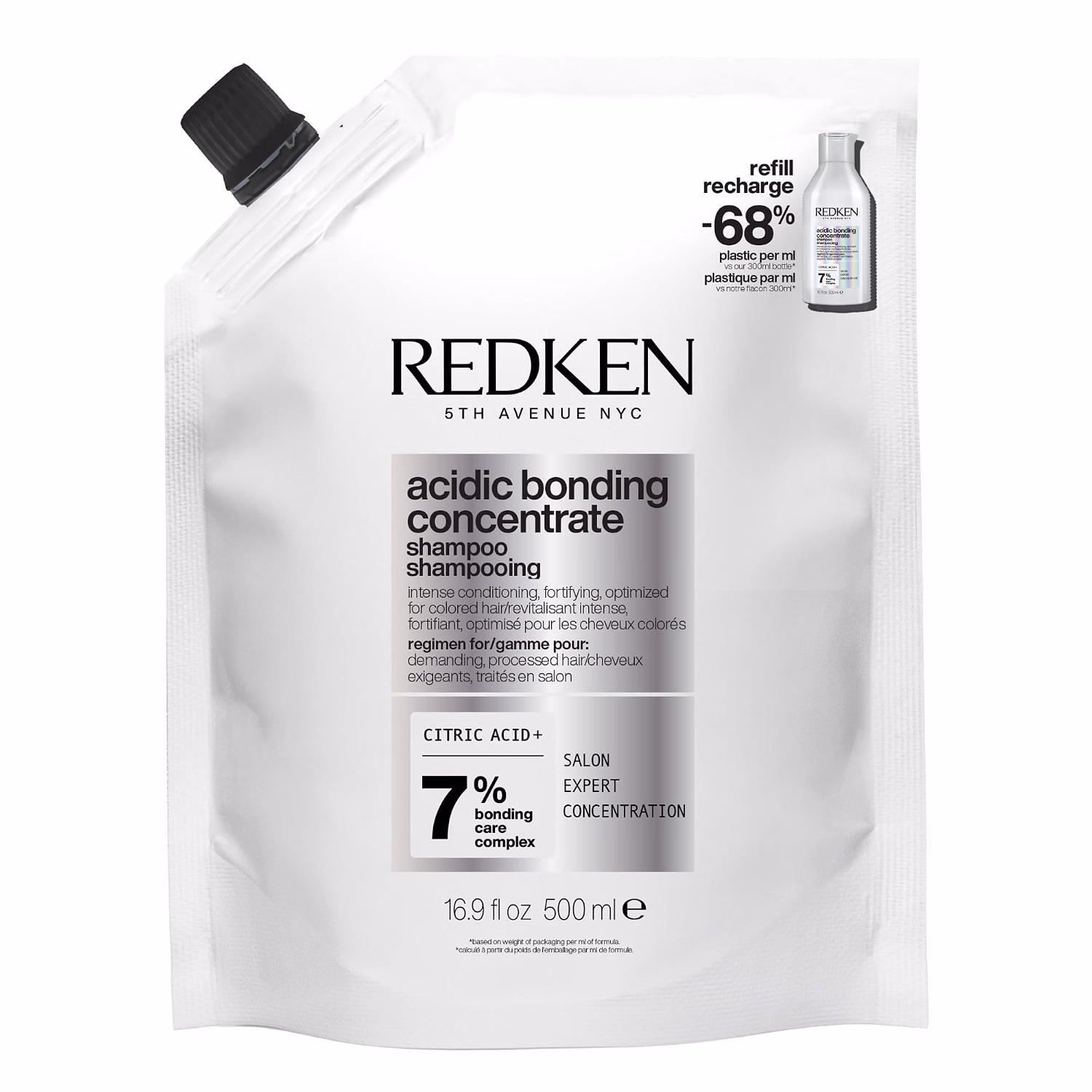 Redken Bonding Shampoo for Damaged Hair Repair | Acidic Bonding Concentrate 16.9 Fl. Oz 500 ml