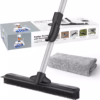 MR.SIGA Pet Hair Removal Rubber Broom with Built in Squeegee 3 in 1 floor brush wholesale