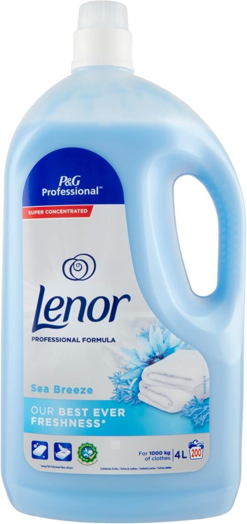 Lenor Linen Care Fabric softener 4 Litre, Sea Breeze 200 washes