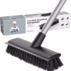 MR.SIGA Floor Scrub Brush with Long Handle for Cleaning Cleaning Bathroom 2 in 1 scrubber and squeegee wholesale