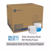 Pacific Blue Select 2-Ply Embossed Toilet Paper, 550 Sheets/Roll, 80 Rolls/Case – 18280/01