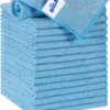 MR.SIGA Microfiber Cleaning Cloths, All Purpose Microfiber Towels, 15 Pack sky blue, 30 x 30 cm(11.8 x 11.8 inch) wholesale