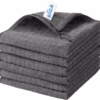 MR.SIGA Microfiber Cleaning Cloths, All Purpose Cleaning Towels, Pack of 6 Dark Gray, 35 x 40 cm(13.8 x 15.7 inch)