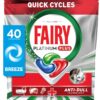 Fairy Platinum Plus Dishwasher Tablets Breeze, 40 Capsules wholesale
