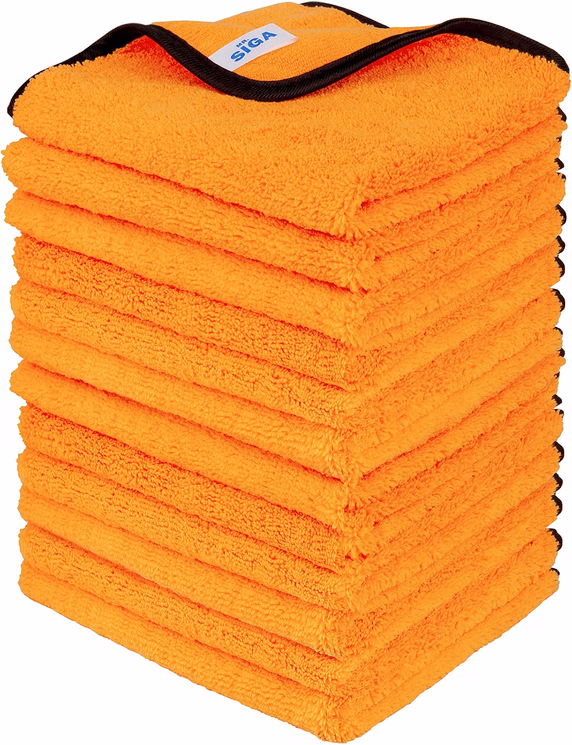 MR.SIGA Professional Microfiber Towels for Cars, Scratch Free, 12 Pack gold, 40 x 60 cm(15.7 x 23.6 inch)