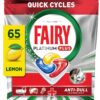 Fairy Platinum Plus Dishwasher Tablets Lemon, 65 Capsules