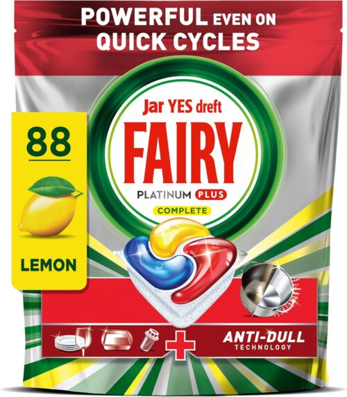 Fairy Platinum Plus Dishwasher Tablets Lemon, 88 Capsules