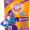ARM & HAMMER Plus OxiClean With Odor Blasters Laundry Detergent Pak, 72 Ct