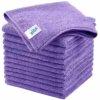 MR.SIGA Microfiber Cleaning Cloths, Streak Free Microfiber Towels, 12 Pack Purple, 32 x 32 cm(12.6 x 12.6 inch)